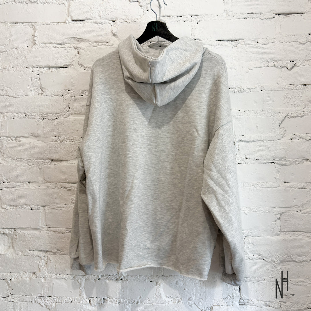 FVCKTHISBRAND FIGHT THE BEAST LOOSE FIT HOODIE GREY