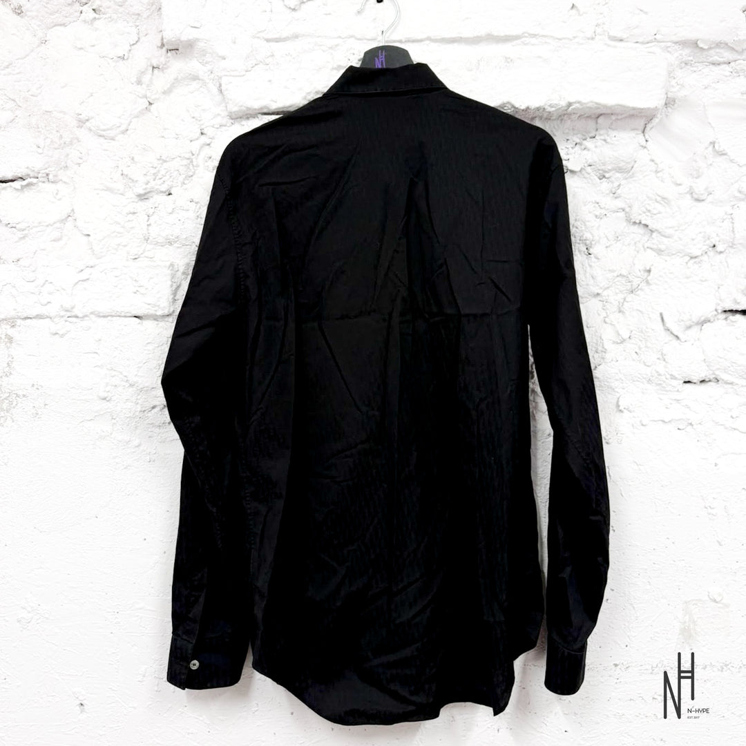 Dior Hidden Placket Dress Shirt Black