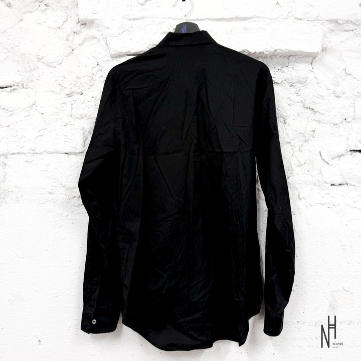 Dior Hidden Placket Dress Shirt Black