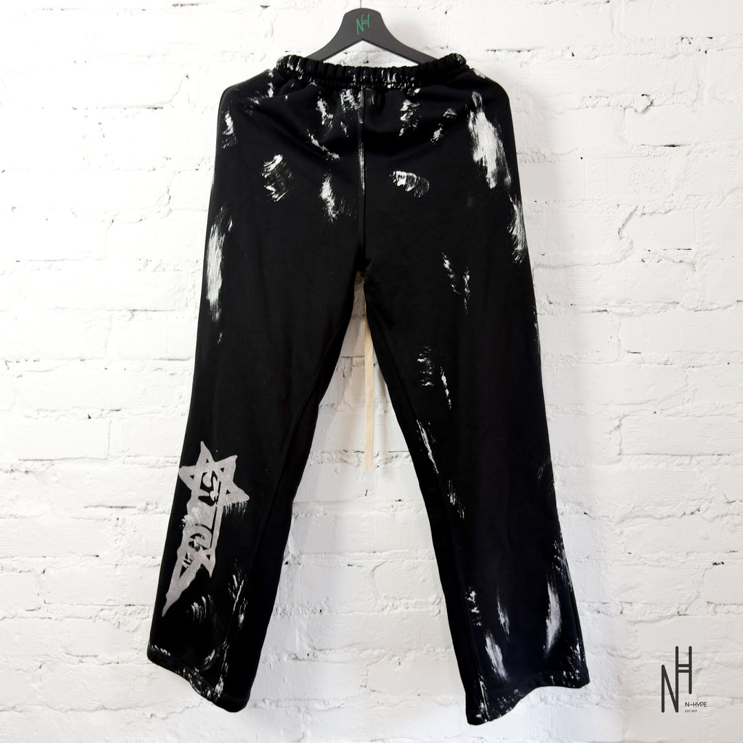 FVCKTHISBRAND FLARED ARABIC SWEATPANTS WHITE
