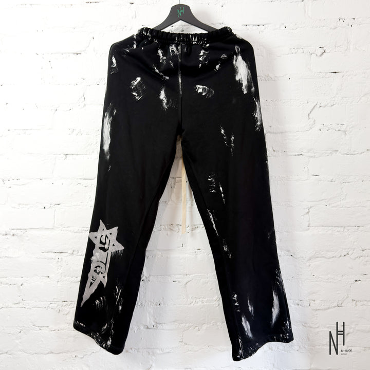 FVCKTHISBRAND FLARED ARABIC SWEATPANTS WHITE