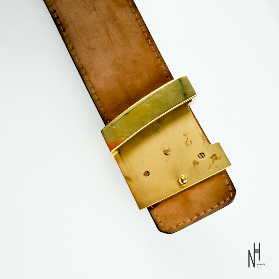 Louis Vuitton LV Initiales Reversible Belt Monogram/Brown