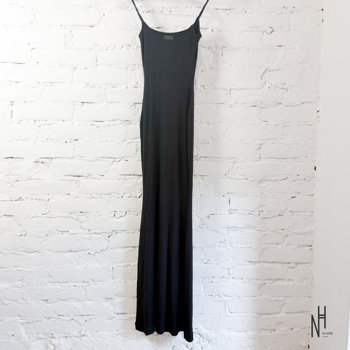 SKIMS Soft Lounge Long Slip Dress Onyx