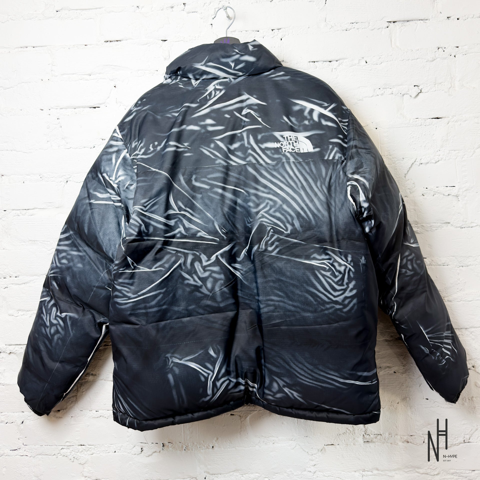 Supreme The North Face Printed Nuptse Trompe L'oeil Jacket Black