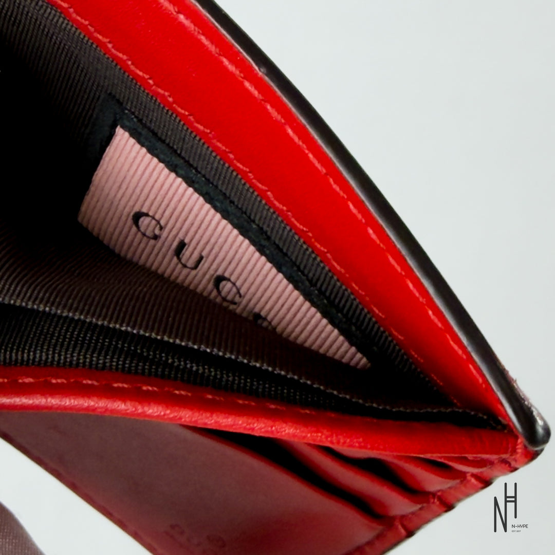 Gucci Ghost Skull Wallet Red