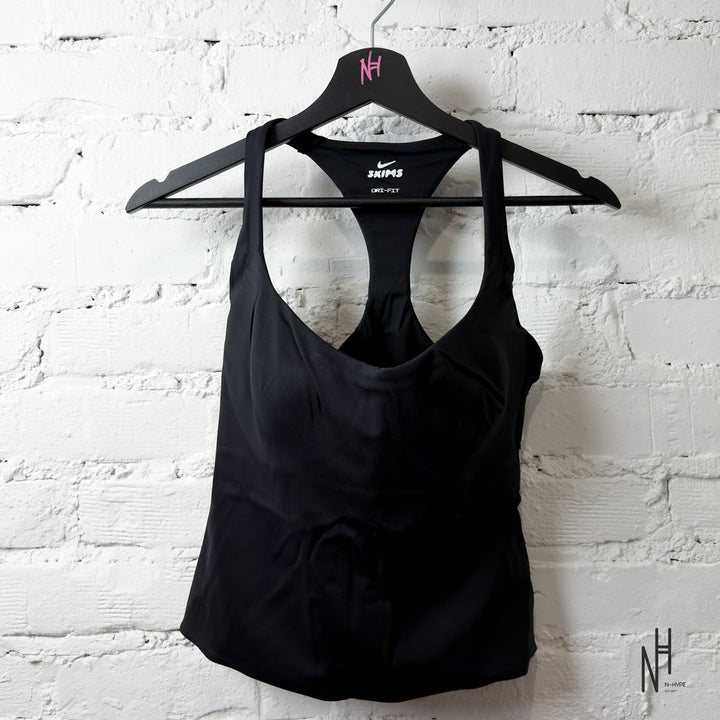 Nike Skims Matte Racer Back Tank Obsidian
