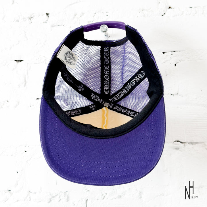 Chrome Hearts CH Hollywood Trucker Hat Purple Pink