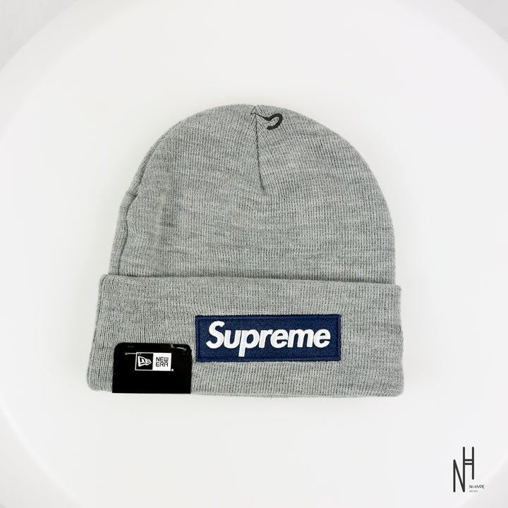 Supreme New Era Box Logo Beanie (FW25) Heather Grey