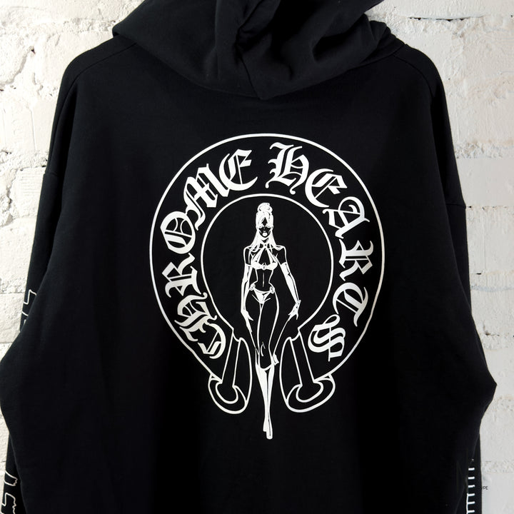 Chrome Hearts Deadly Dool Zip Hoodie Black Pink