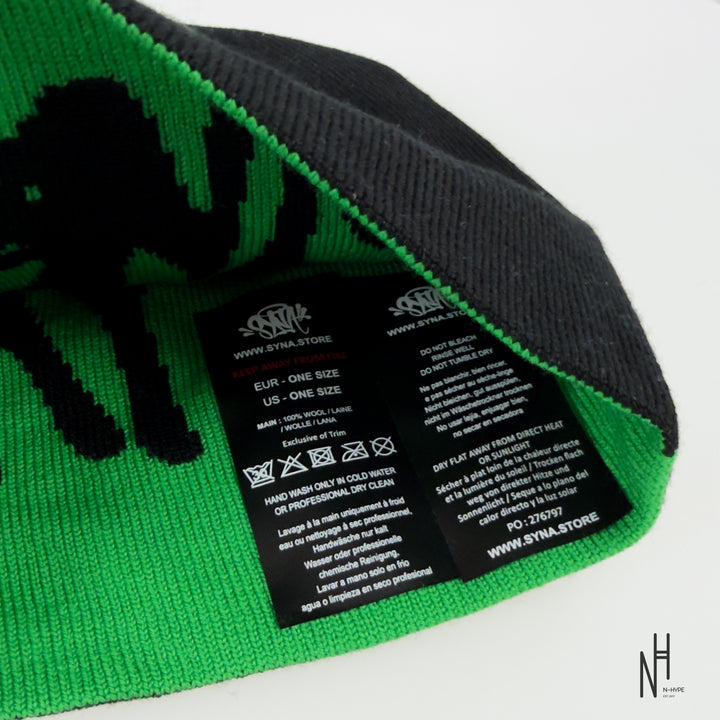 Syna World Reversible Synarchy Beanie Black Green
