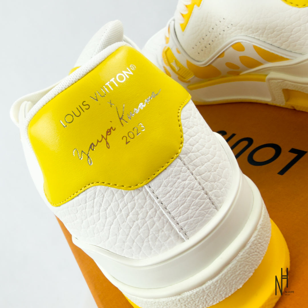 Louis Vuitton x Yayoi Kusama LV Trainer Sneaker White Yellow