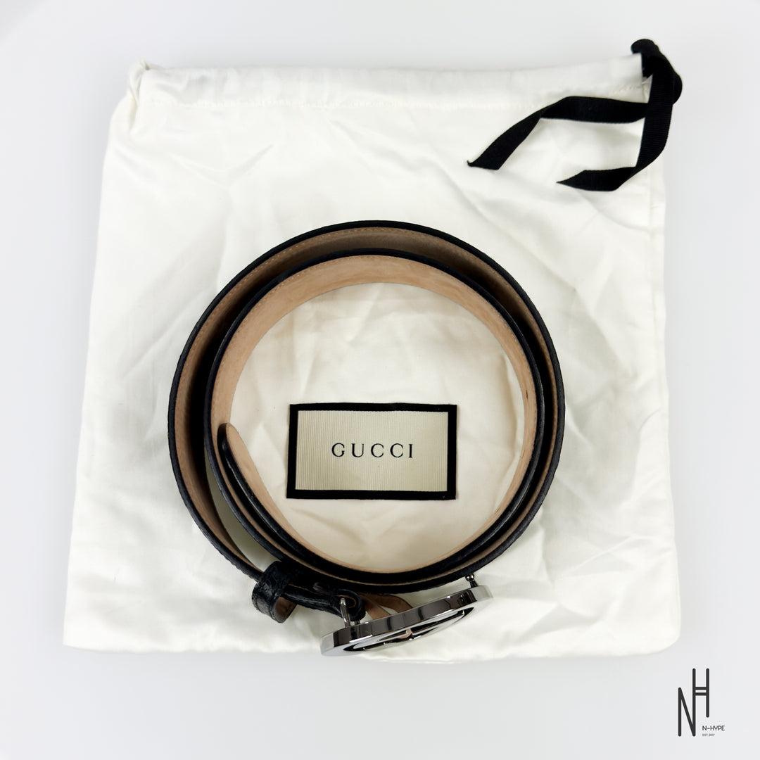 Gucci Jacquard Black Belt