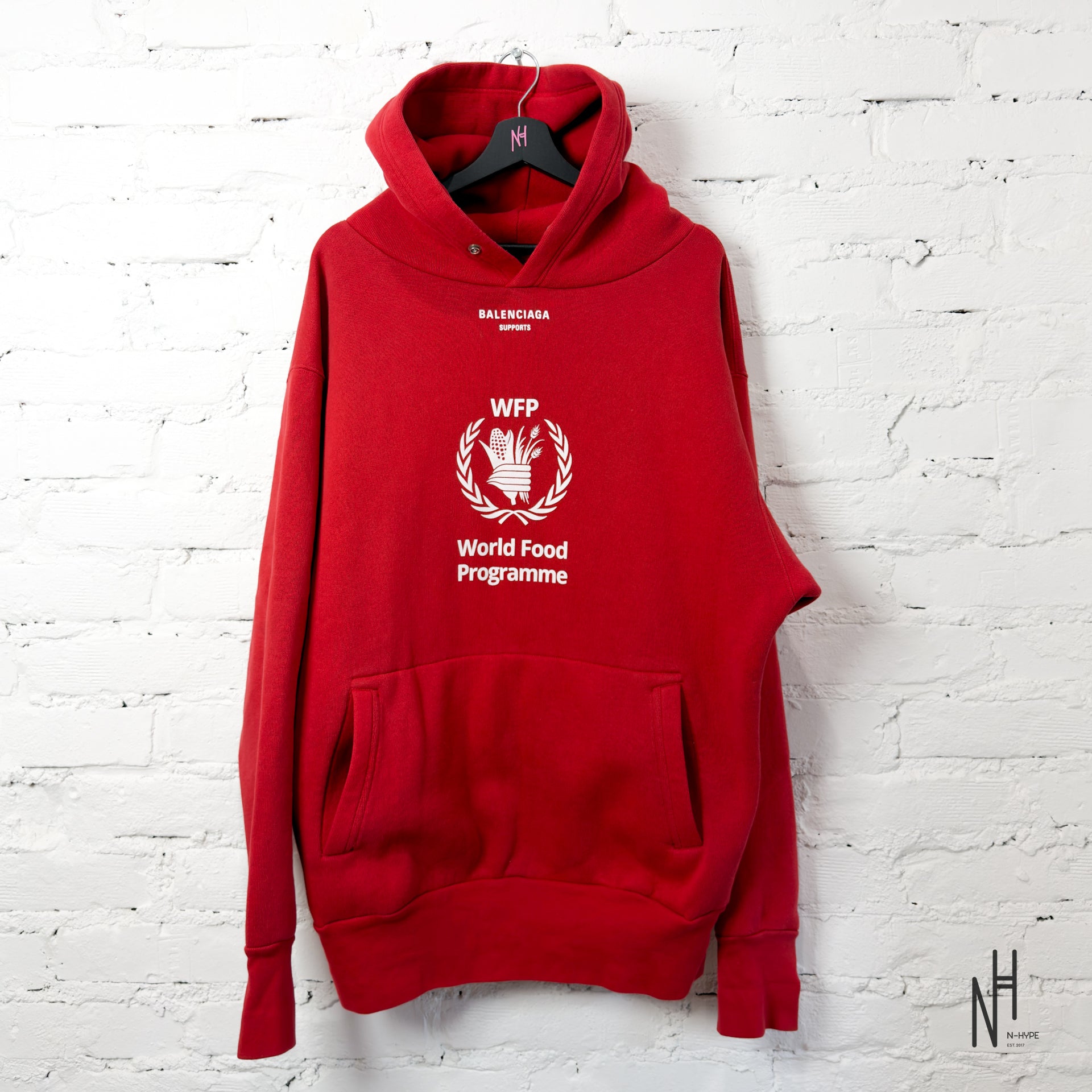 Balenciaga World Food Programme (WFP) Hoodie Red | N-Hype