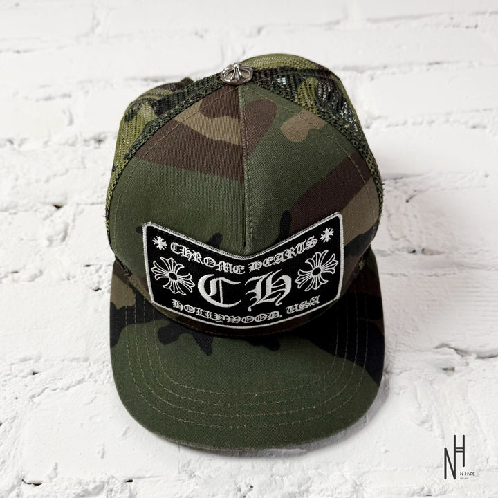 Chrome Hearts CH Hollywood Trucker Hat Double Camo