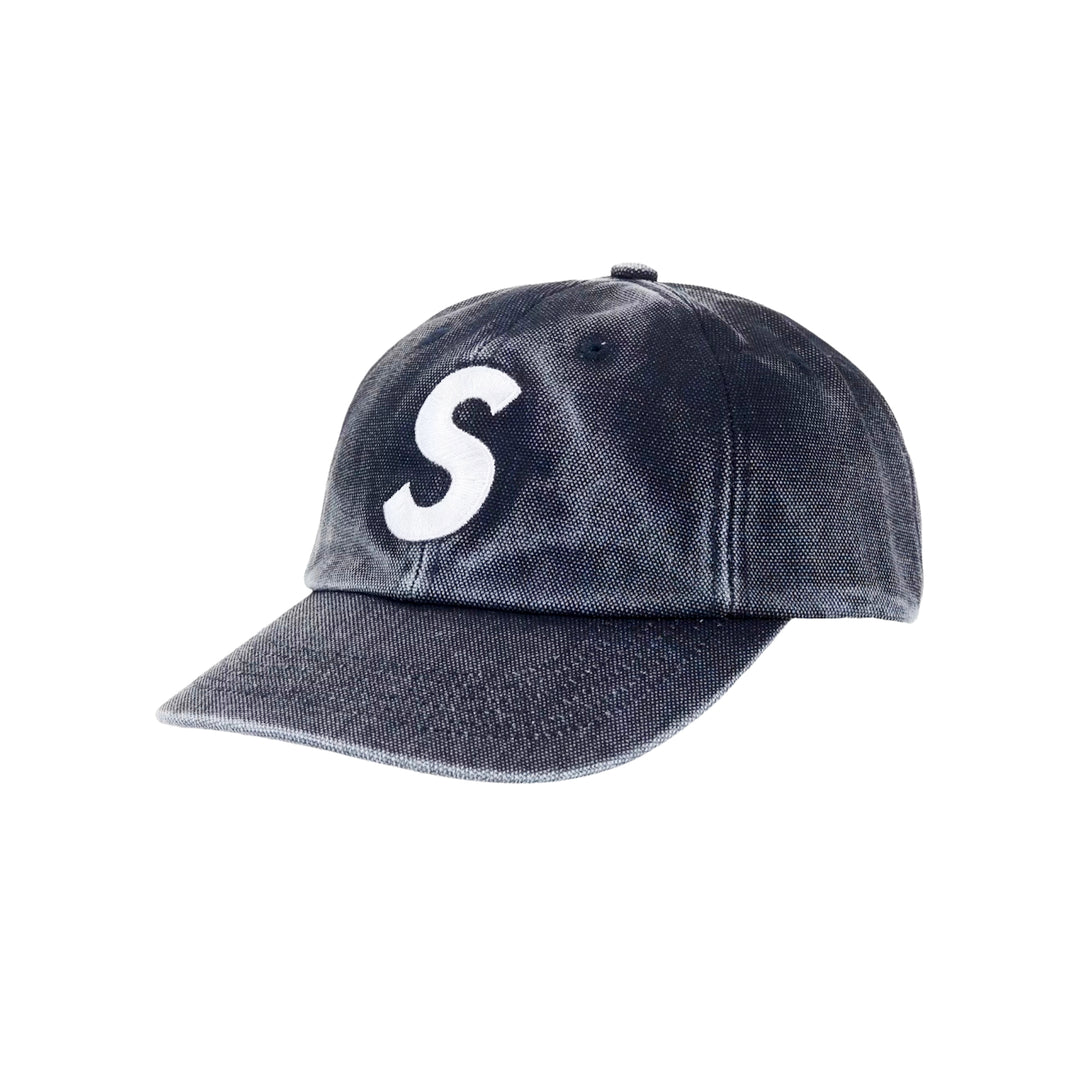 Supreme Pigment Coated S Logo 6-Panel Cap (SS26) Navy