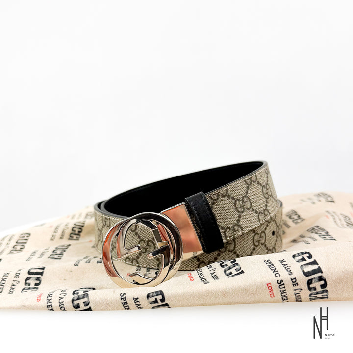Gucci GG Supreme Belt Beige