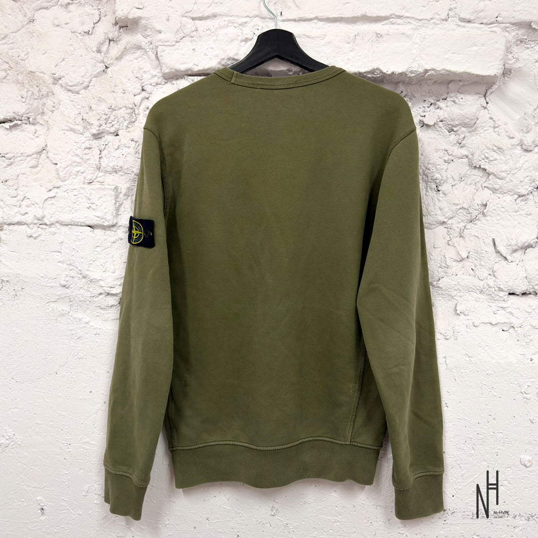 Stone Island Minimalist Crew Neck Sweater Military Green