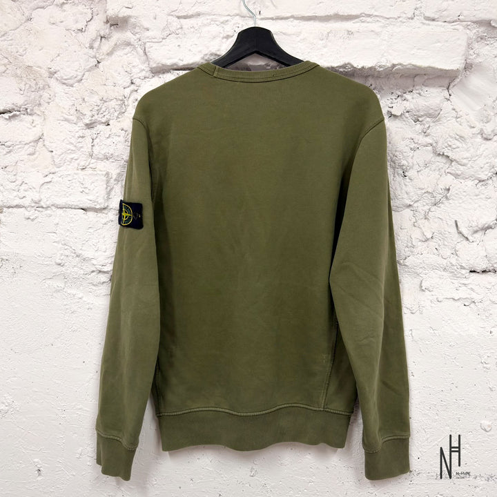 Stone Island Minimalist Crew Neck Sweater Military Green