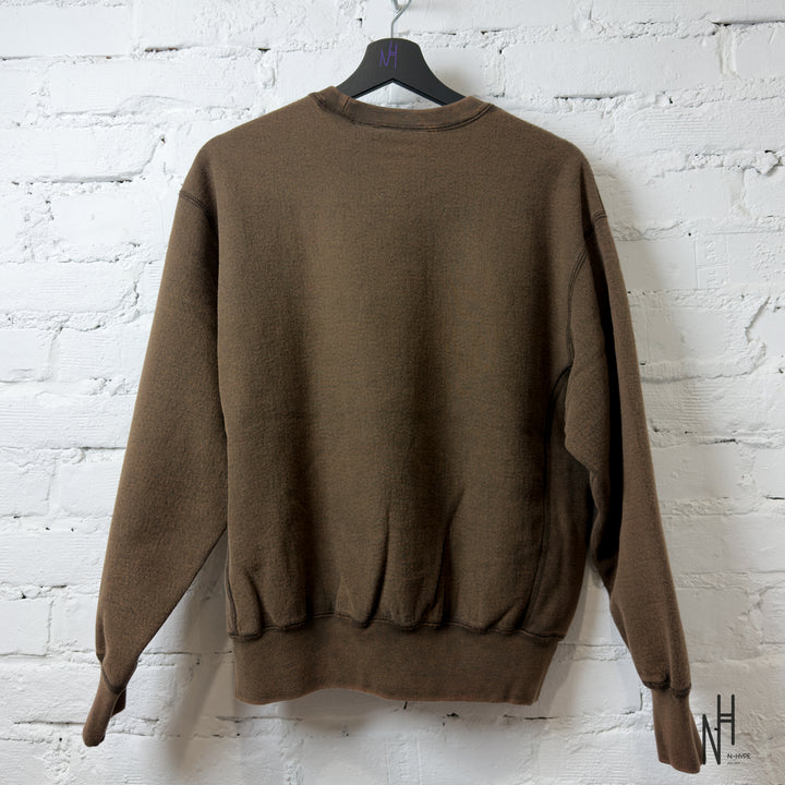 Supreme Washed Box Logo Crewneck Brown