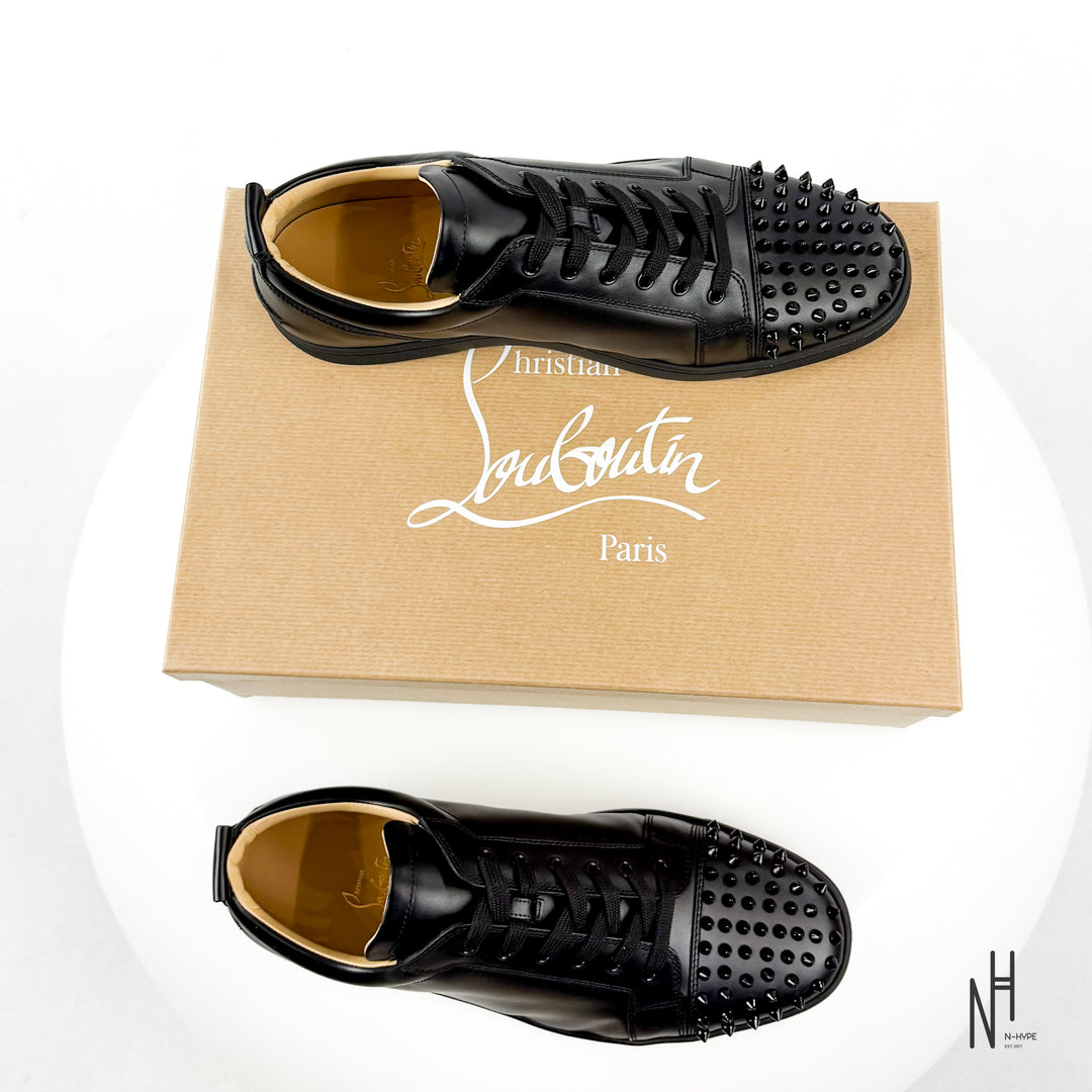 Christian Louboutin Louis Junior Spikes Flat Black