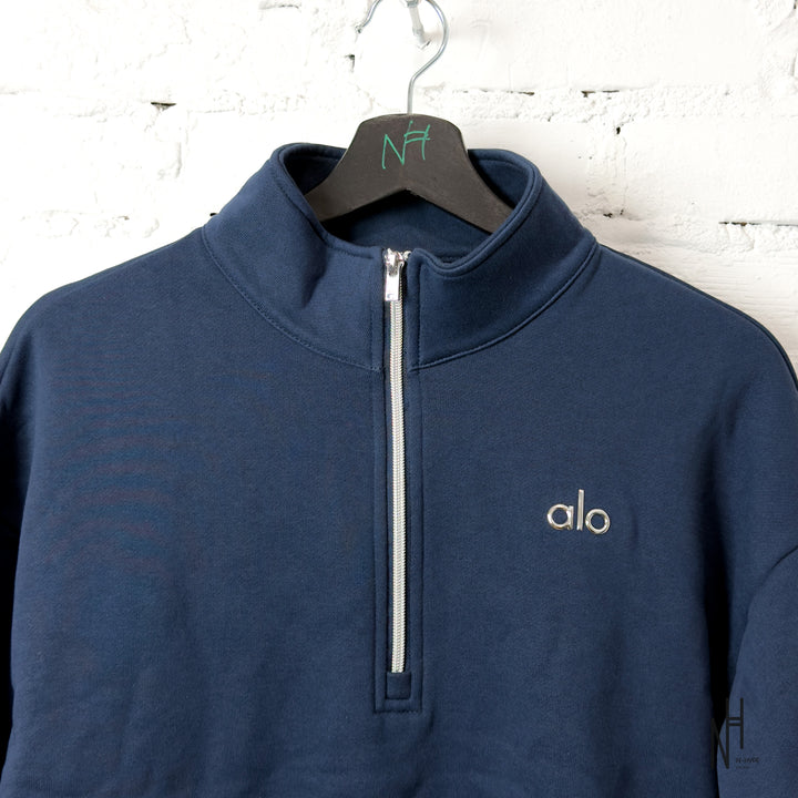 Alo Yoga Accolade 1/4 Zip Pullover Navy