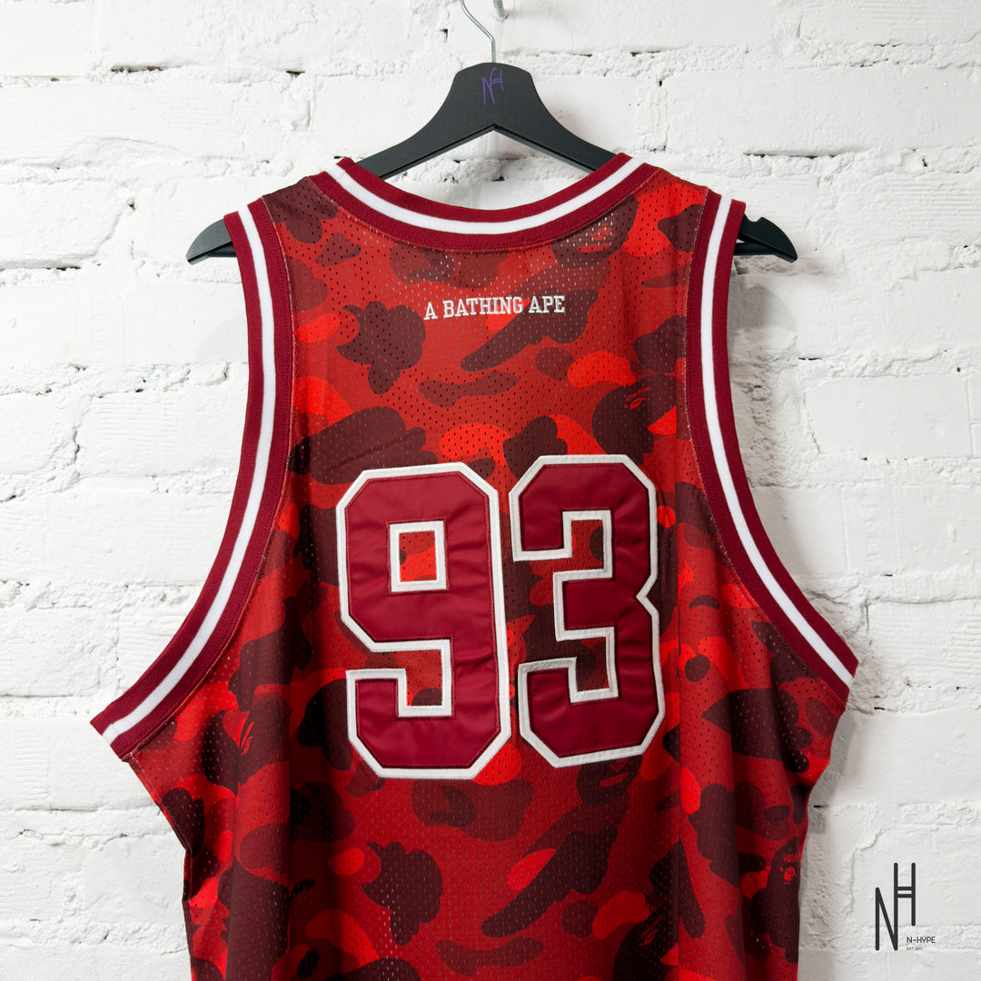 BAPE ABC Camo Basketball Tank Top Red