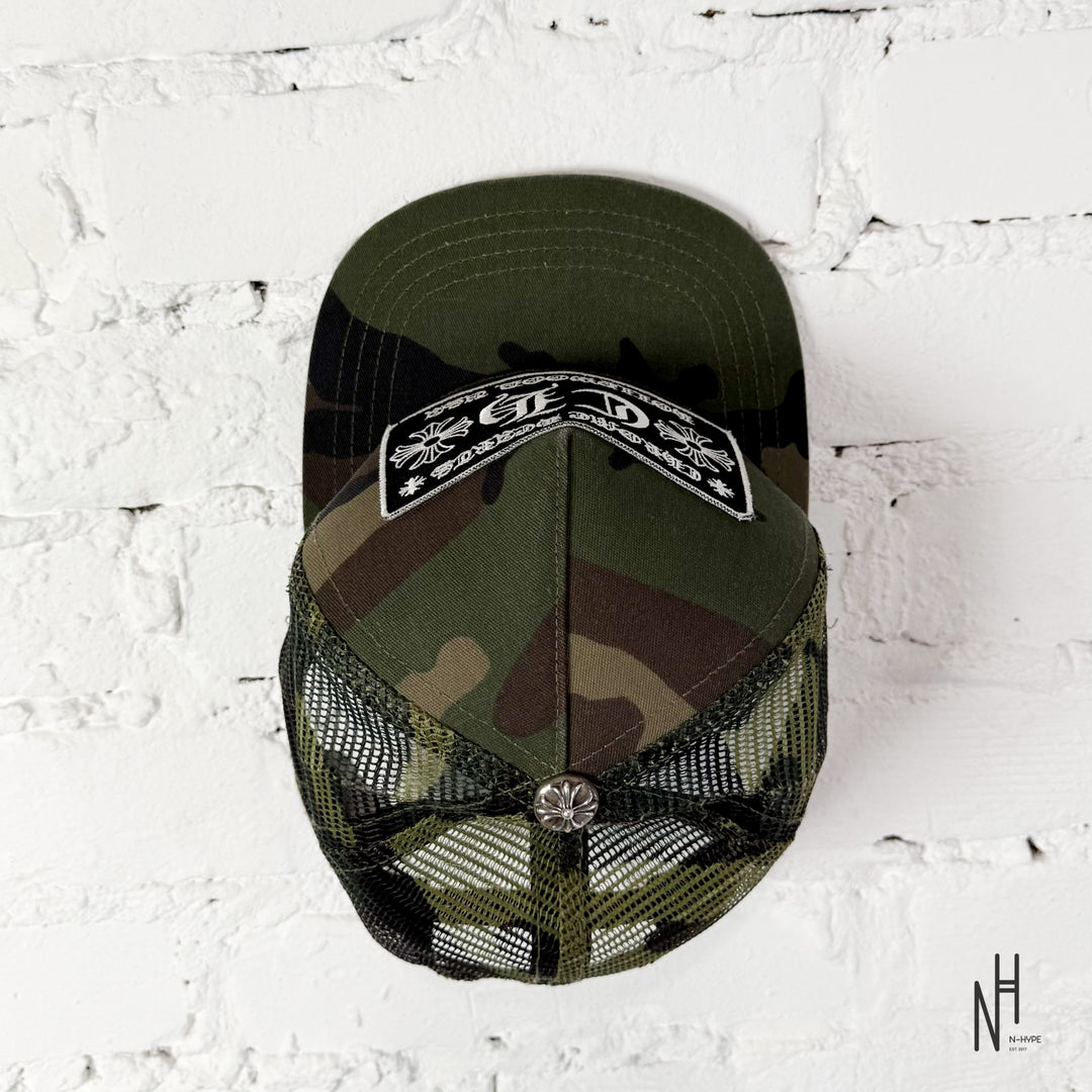 Chrome Hearts CH Hollywood Trucker Hat Double Camo