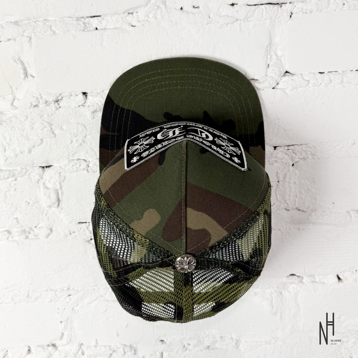 Chrome Hearts CH Hollywood Trucker Hat Double Camo
