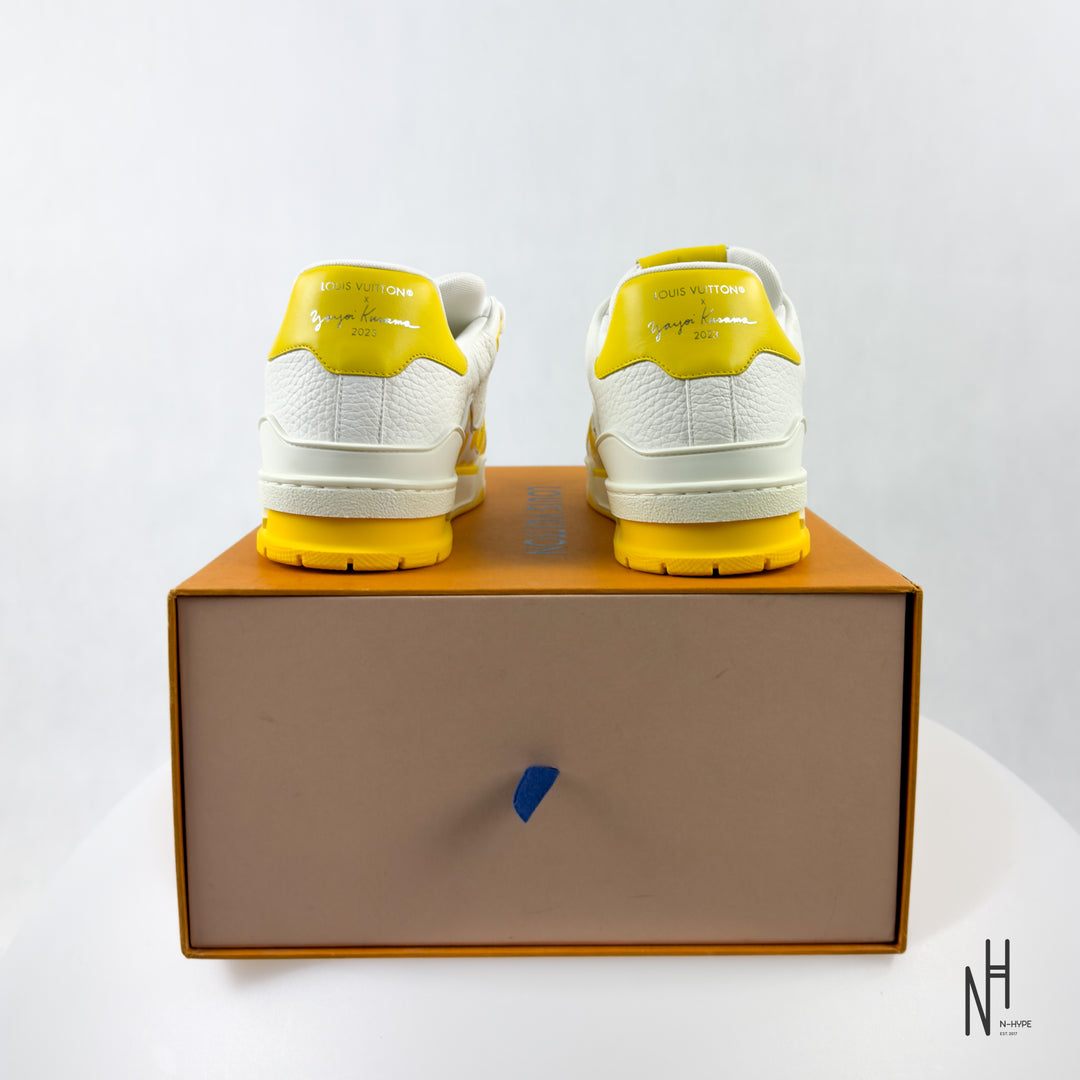 Louis Vuitton x Yayoi Kusama LV Trainer Sneaker White Yellow