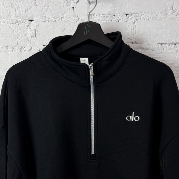 Alo Yoga Accolade 1/4 Zip Pullover Black