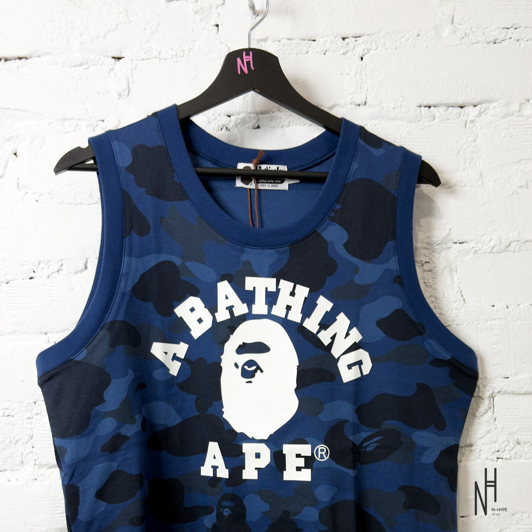 Bape Color Camo College Tank Top Navy