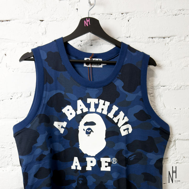Bape Color Camo College Tank Top Navy