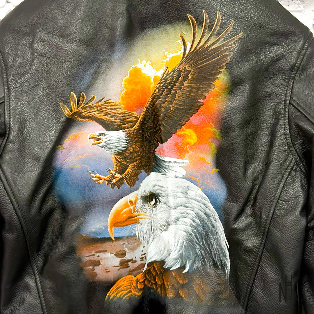 Supreme MM6 Maison Margiela Schott Eagle Leather Jacket Black