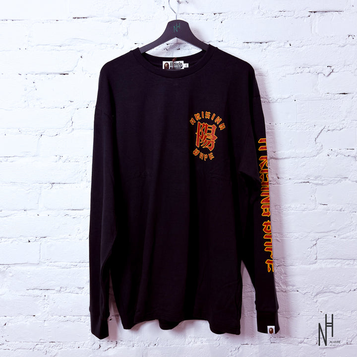 Bape A Rising Bape Long Sleeve Black