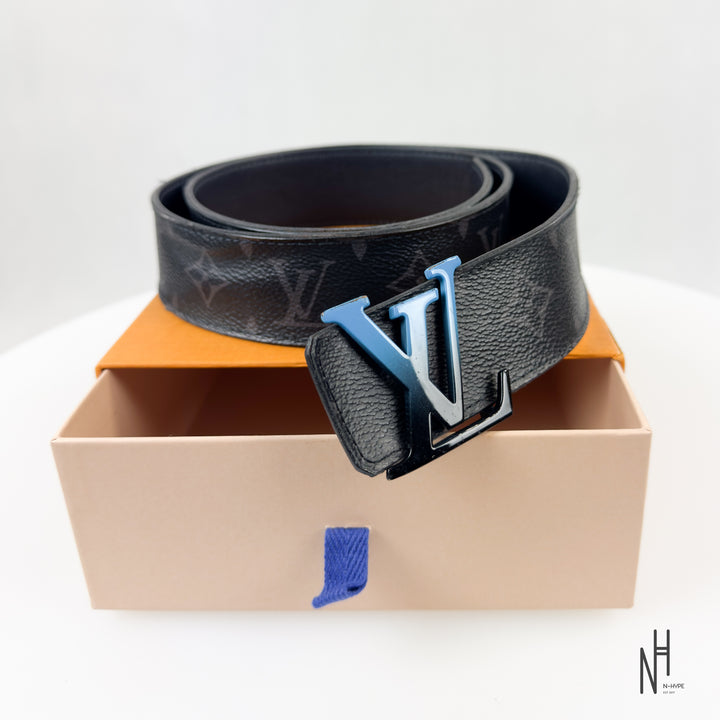 Louis Vuitton LV  Sunset Revelsible Belt Monogram 40 MM Black / Blue Buckle