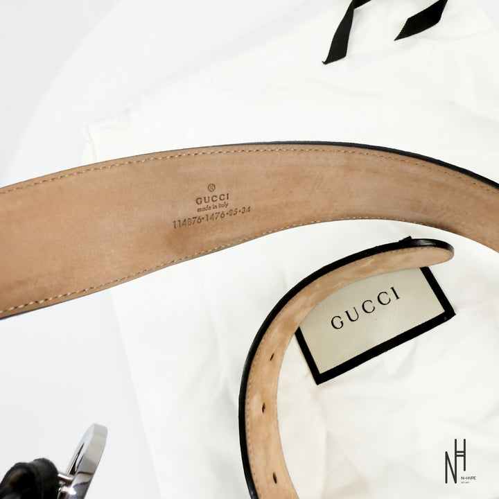 Gucci Jacquard Black Belt