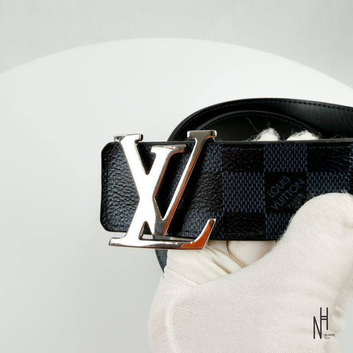 Louis Vuitton Initiales Reversible Belt Damier Grafite Black