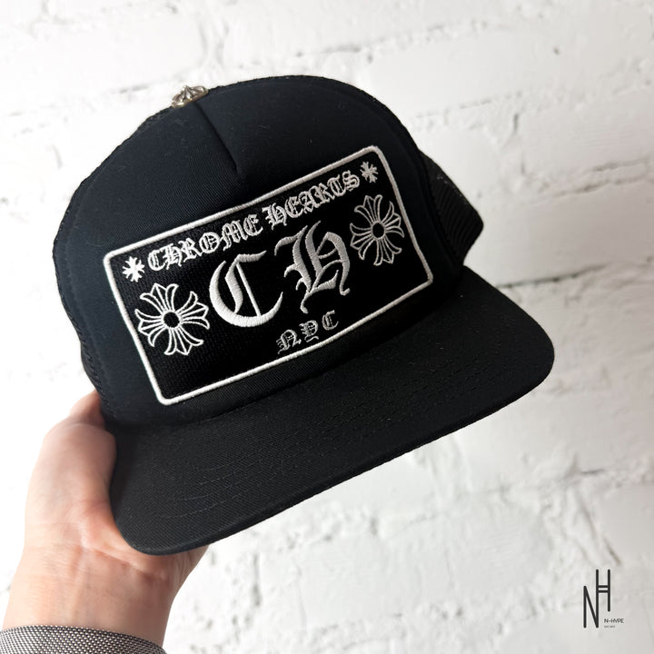 Chrome Hearts CH New York City Trucker Hat Black / Black