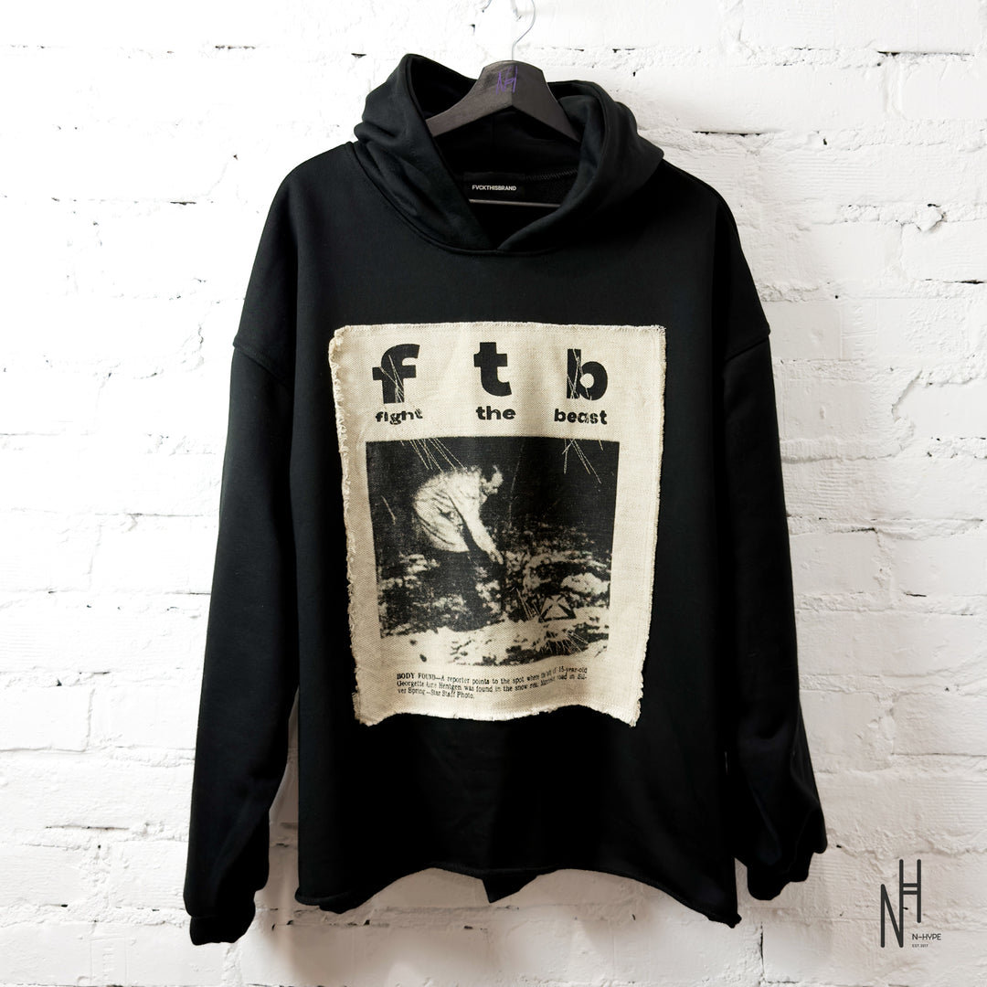 FVCKTHISBRAND FIGHT THE BEAST HOODIE BLACK