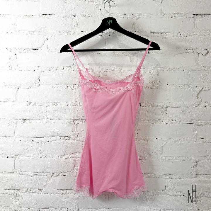 SKIMS Fits Everybody Lace Onesie Bubble Gum Tonal