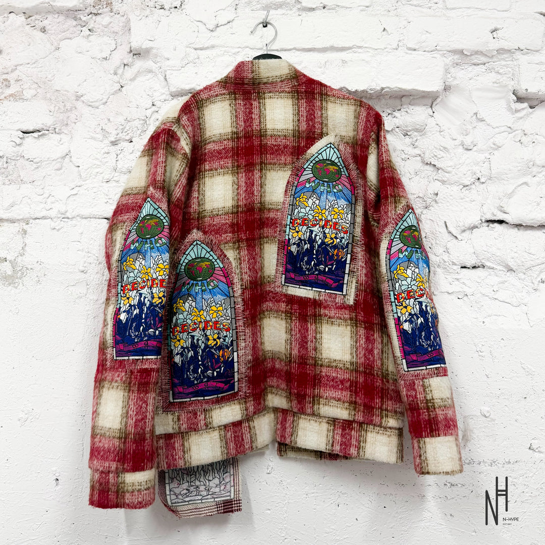 Who Decides War Windowed Cardigan Rose