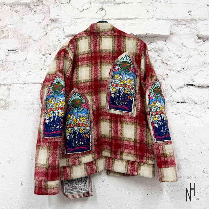 Who Decides War Windowed Cardigan Rose