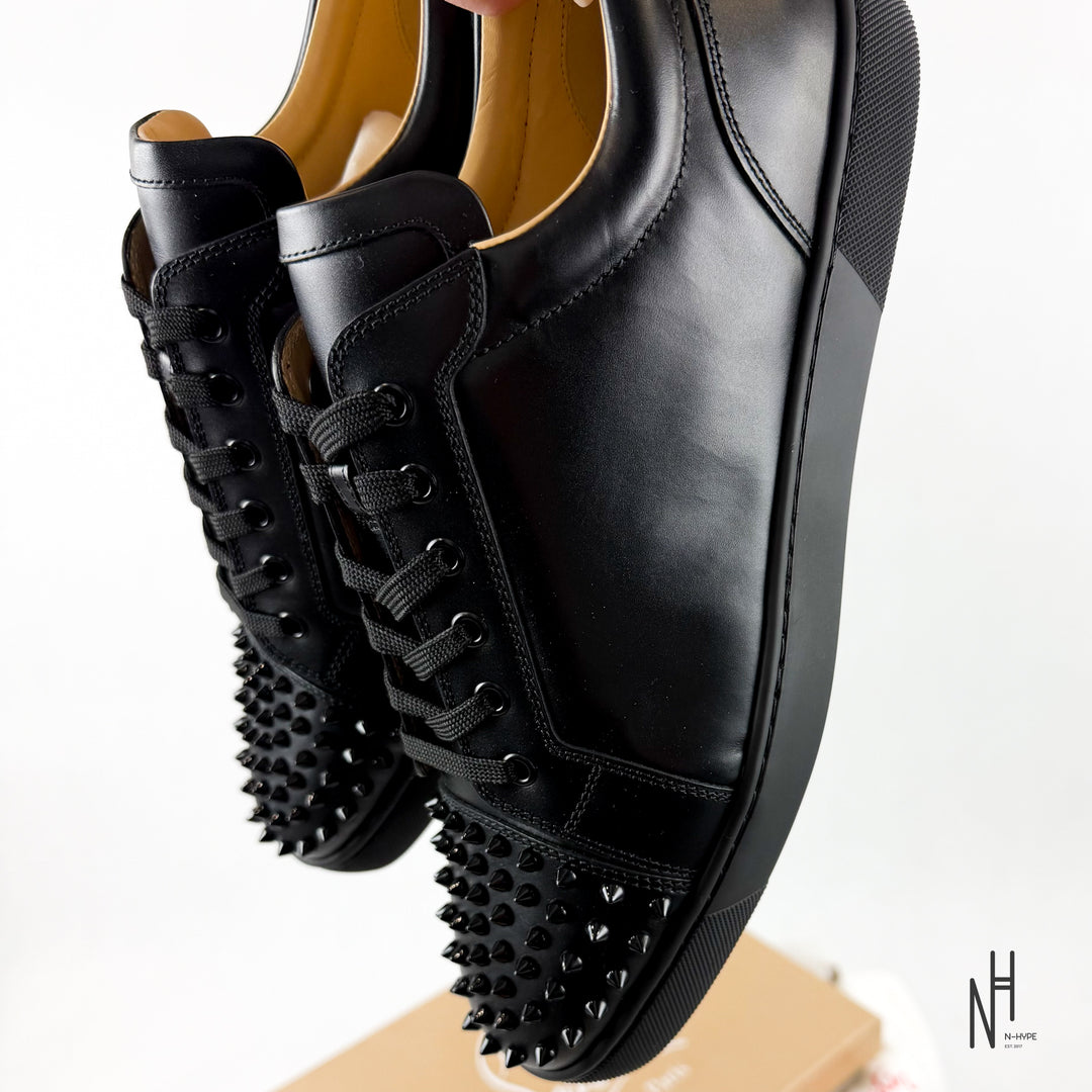 Christian Louboutin Louis Junior Spikes Flat Black
