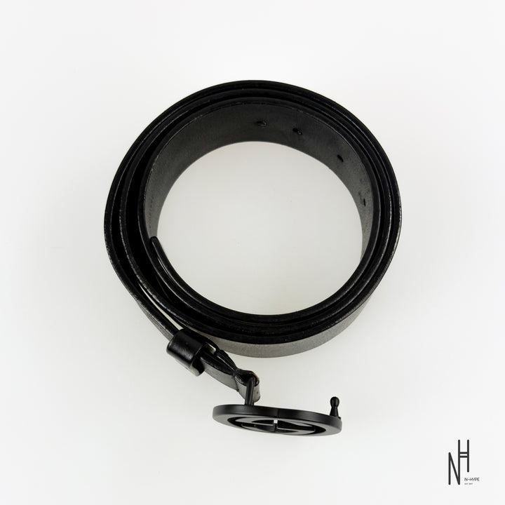 Gucci Matte GG Black Buckle Belt