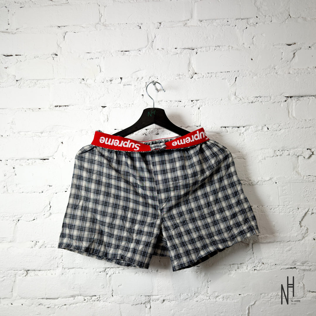 Supreme Hanes Plaid Boxers Grey
