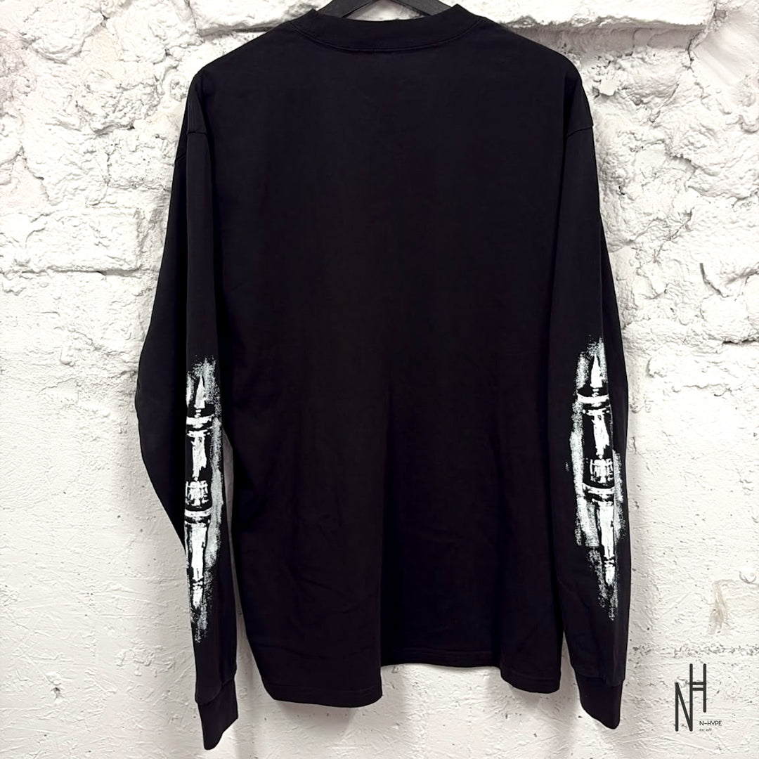 N-HYPE & IVO JANKOWIAK Wolf of The City Long Sleeve Black