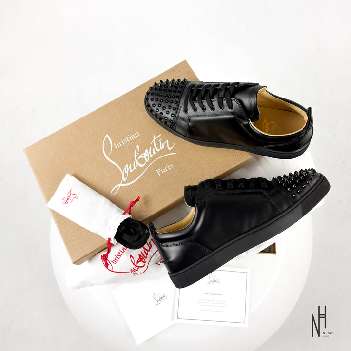 Christian Louboutin Louis Junior Spikes Flat Black