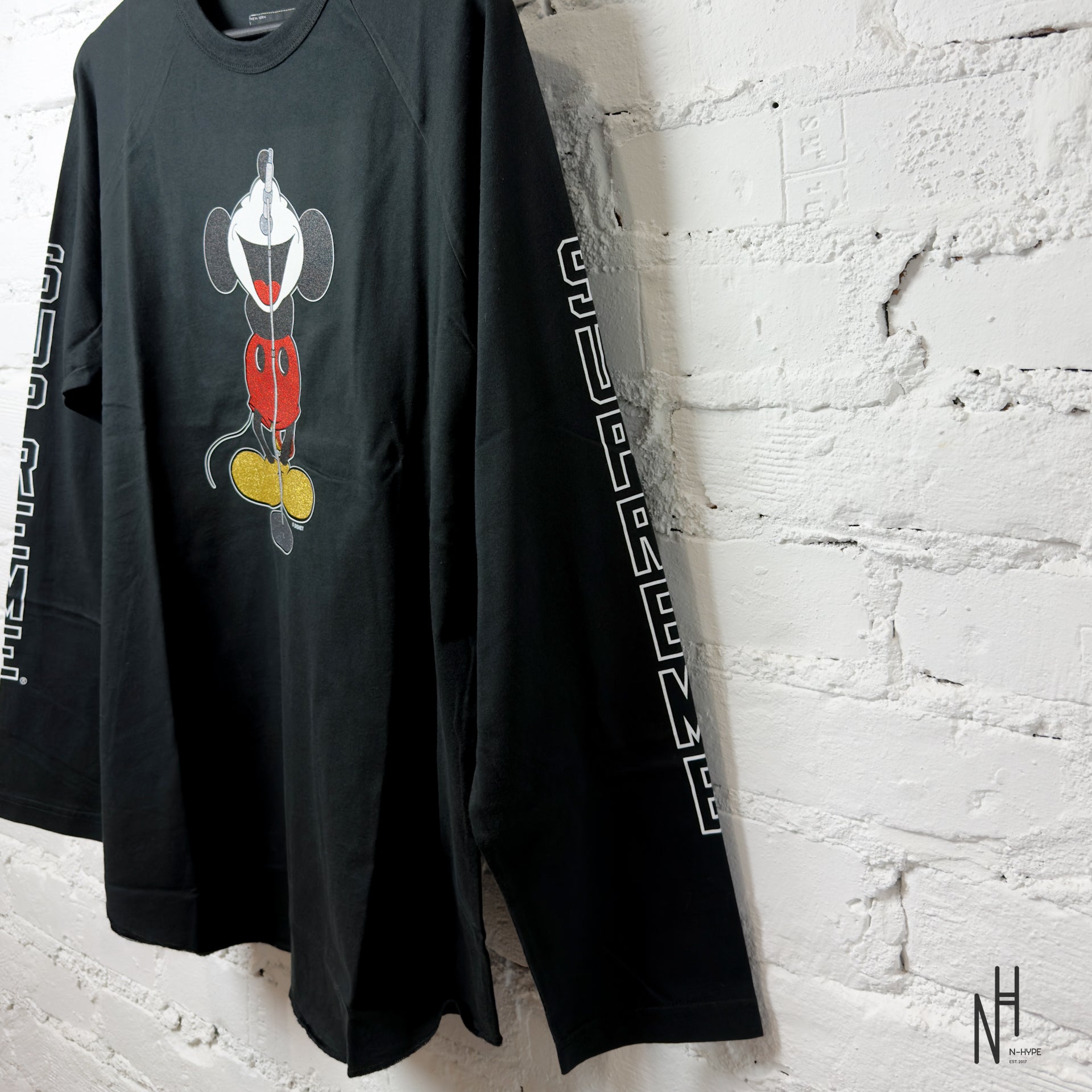 Supreme Number (N)ine Mickey Raglan L/S Top Black – Limitowany