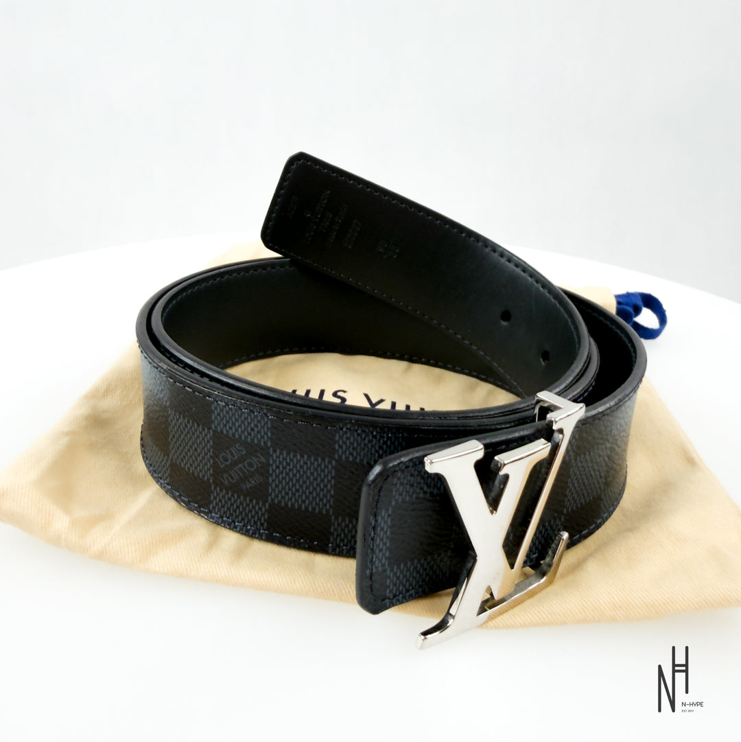 Louis Vuitton Initiales Reversible Belt Damier Grafite Black