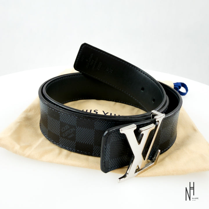 Louis Vuitton Initiales Reversible Belt Damier Grafite Black